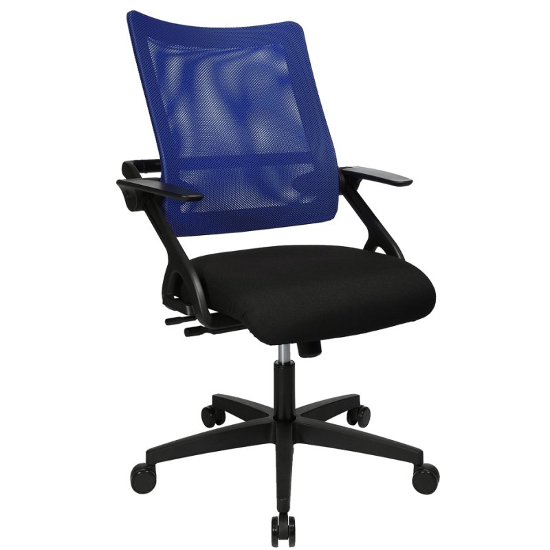 Topstar bureaustoel New S'move, zwart, met armleuningen, 110 kg draagkracht